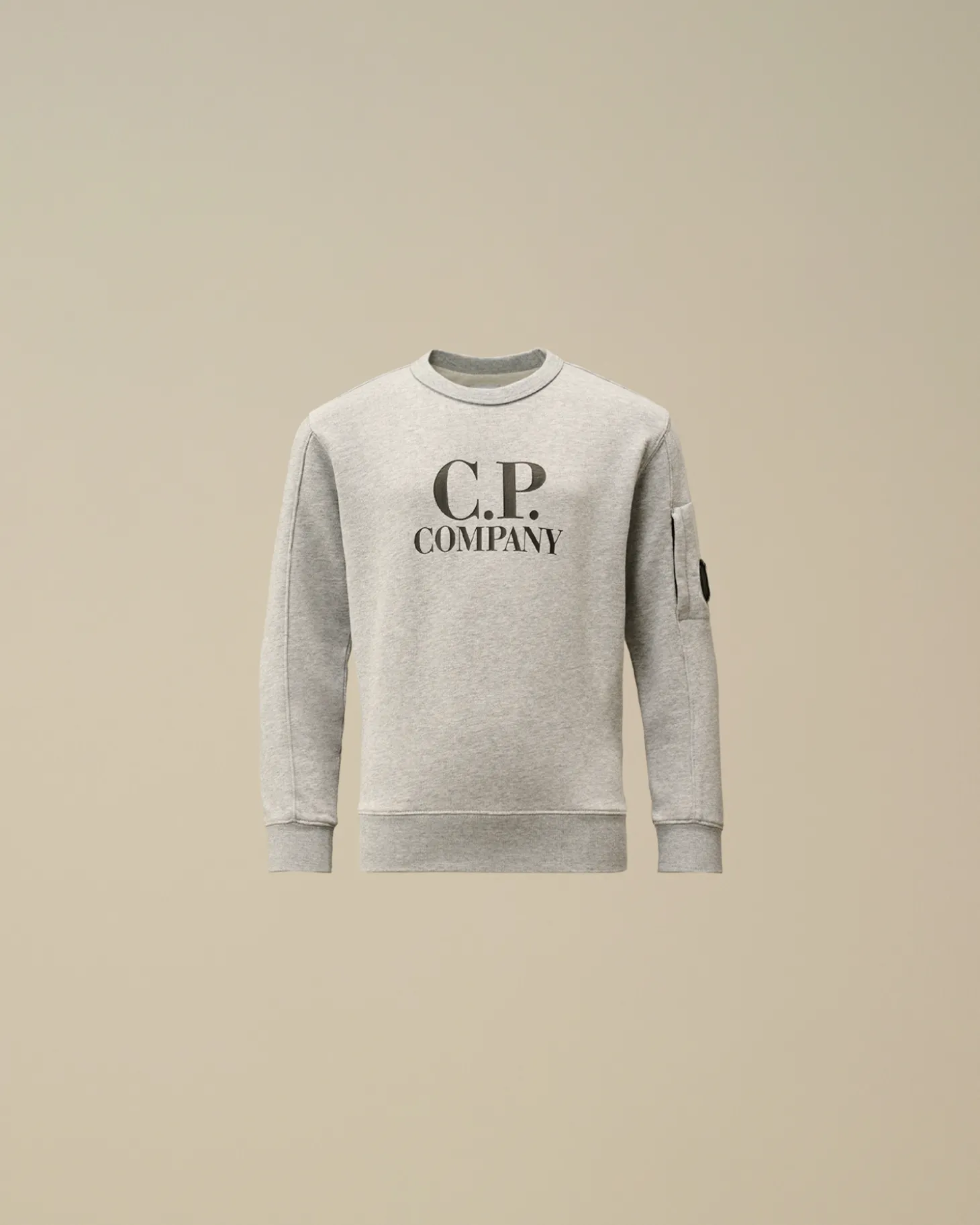 U16 Diagonal Fleece Logo Crew Neck Sweatshirt<C.P. Company Store