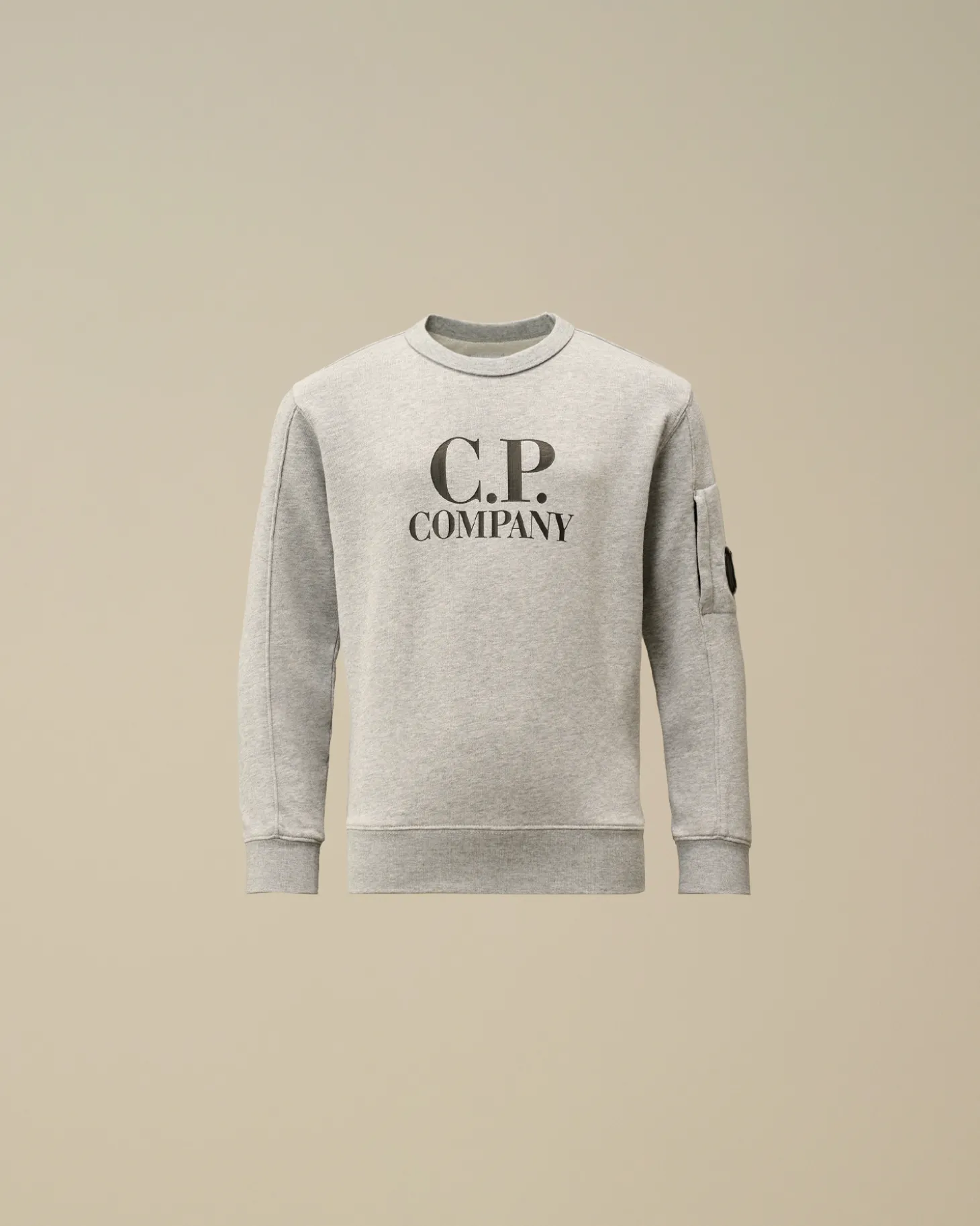 U16 Diagonal Fleece Logo Crew Neck Sweatshirt<C.P. Company Discount