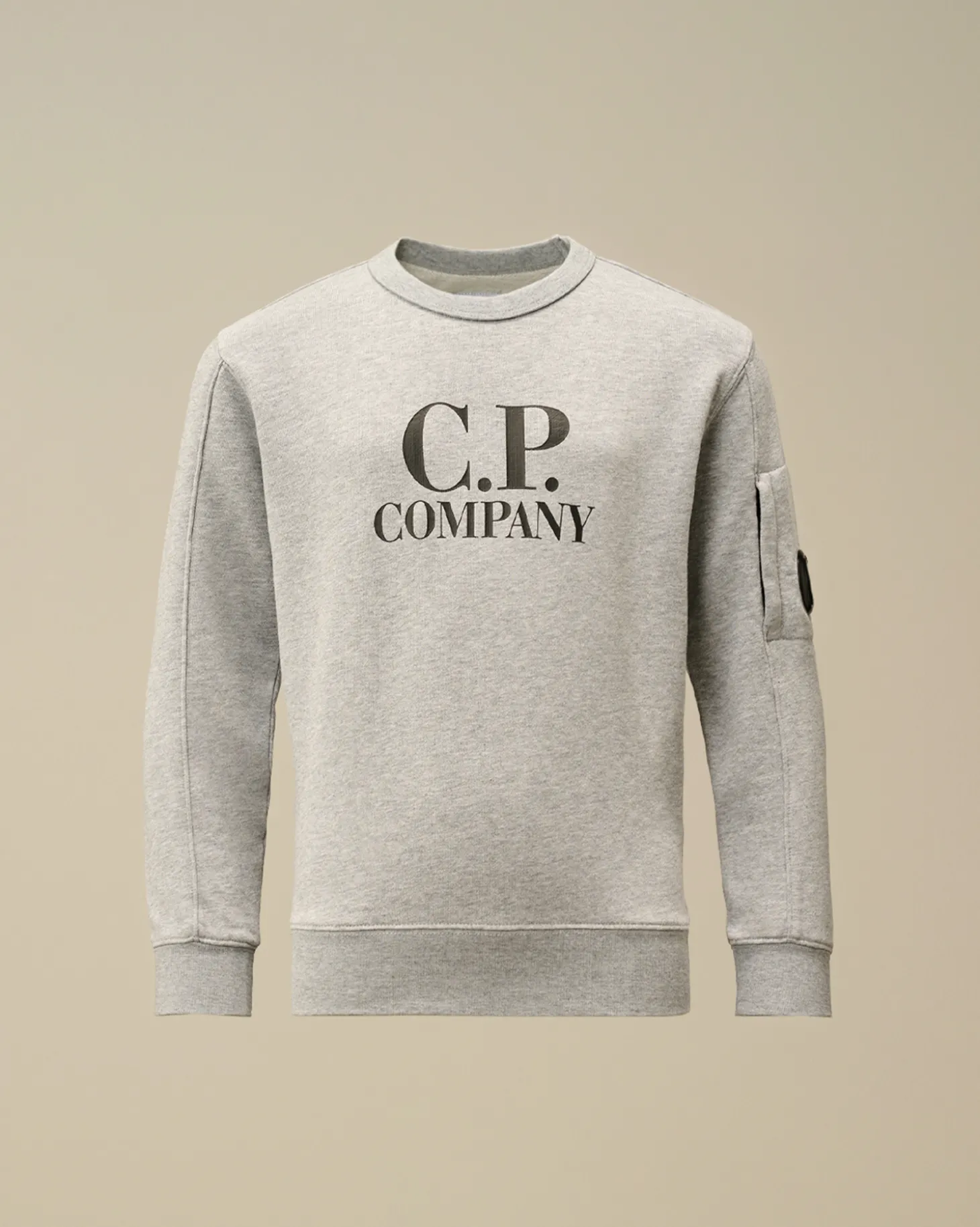 U16 Diagonal Fleece Logo Crew Neck Sweatshirt<C.P. Company Clearance