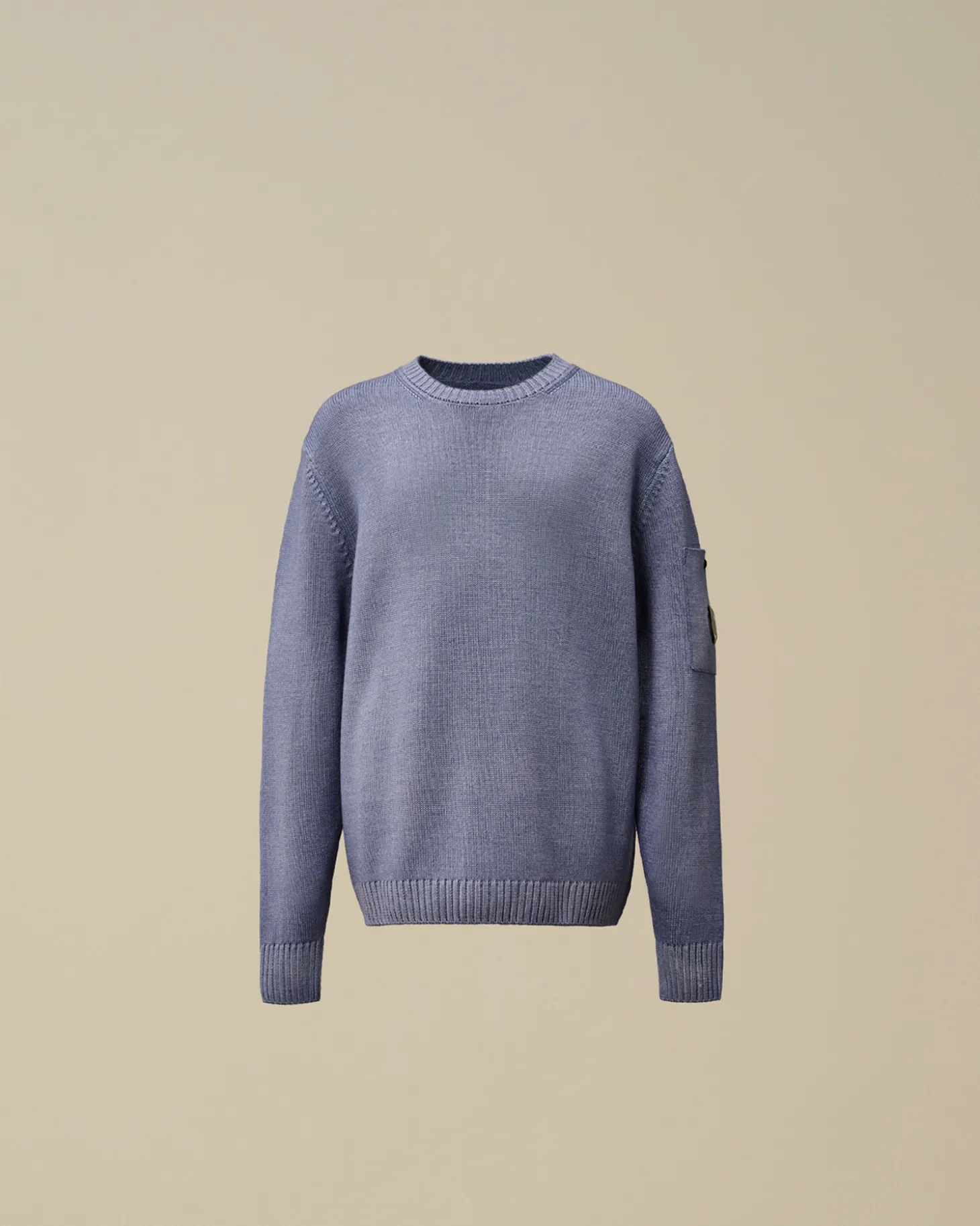 U16 Fast Dyed Merino Wool 7 Gauge Crew Neck Knit<C.P. Company Sale