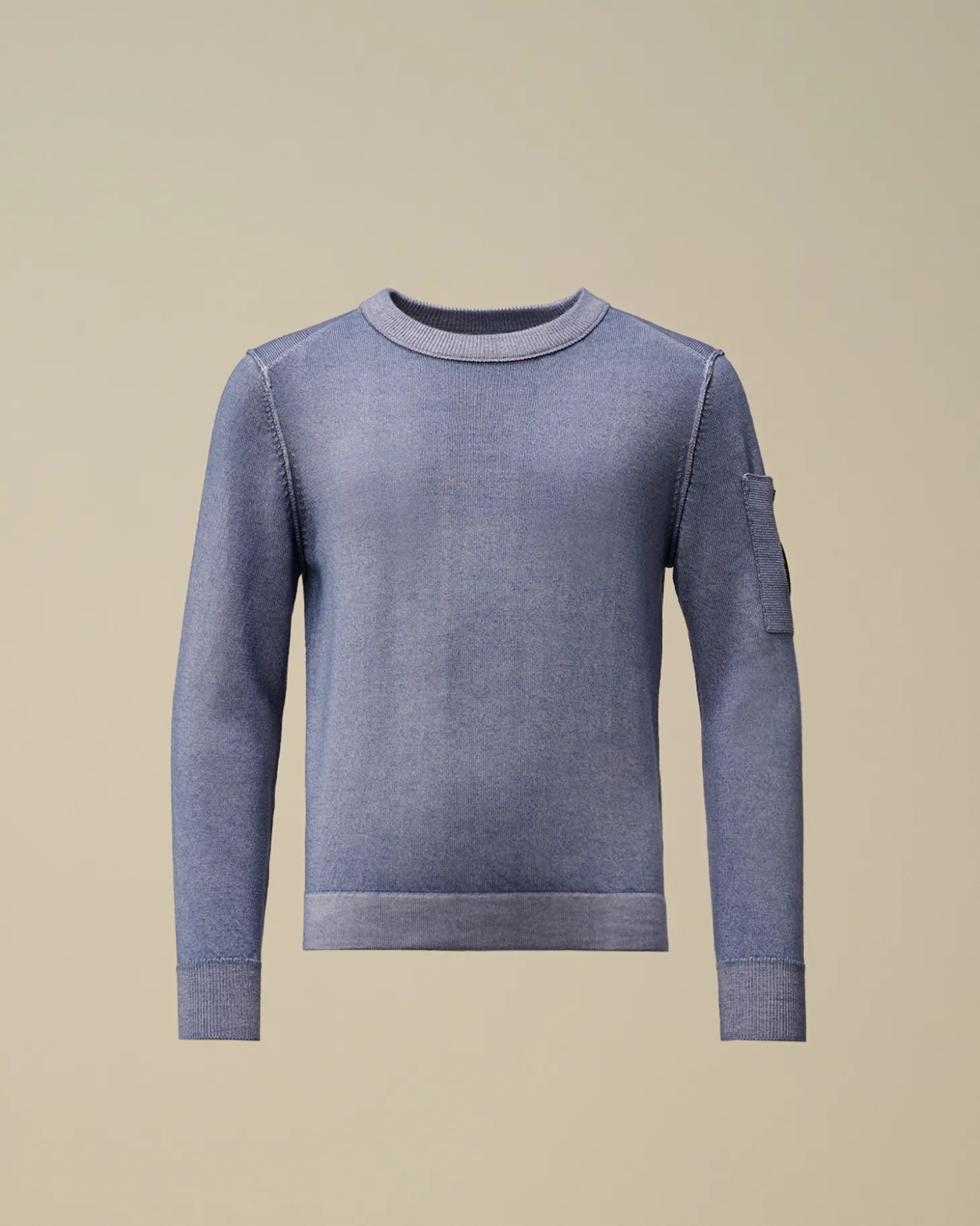 U16 Fast Dyed Merino Wool 12 Gauge Crew Neck Knit<C.P. Company Online