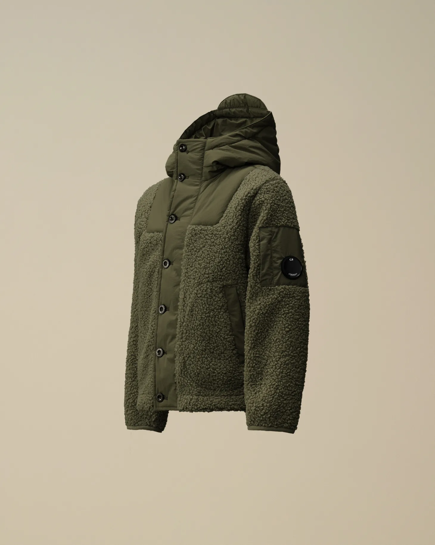 U16 Polar Shell Buttoned Hooded Jacket<C.P. Company Hot