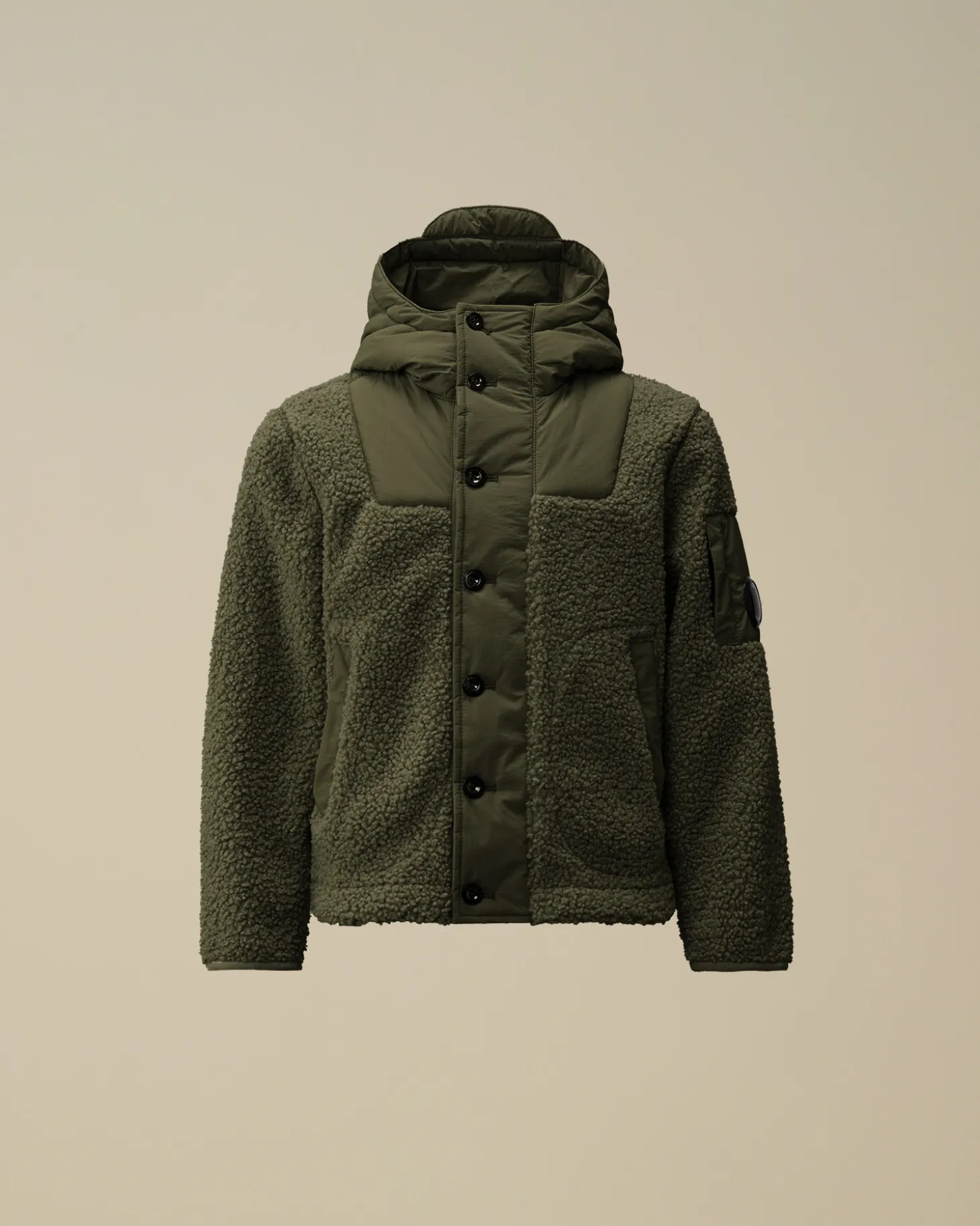 U16 Polar Shell Buttoned Hooded Jacket<C.P. Company Hot