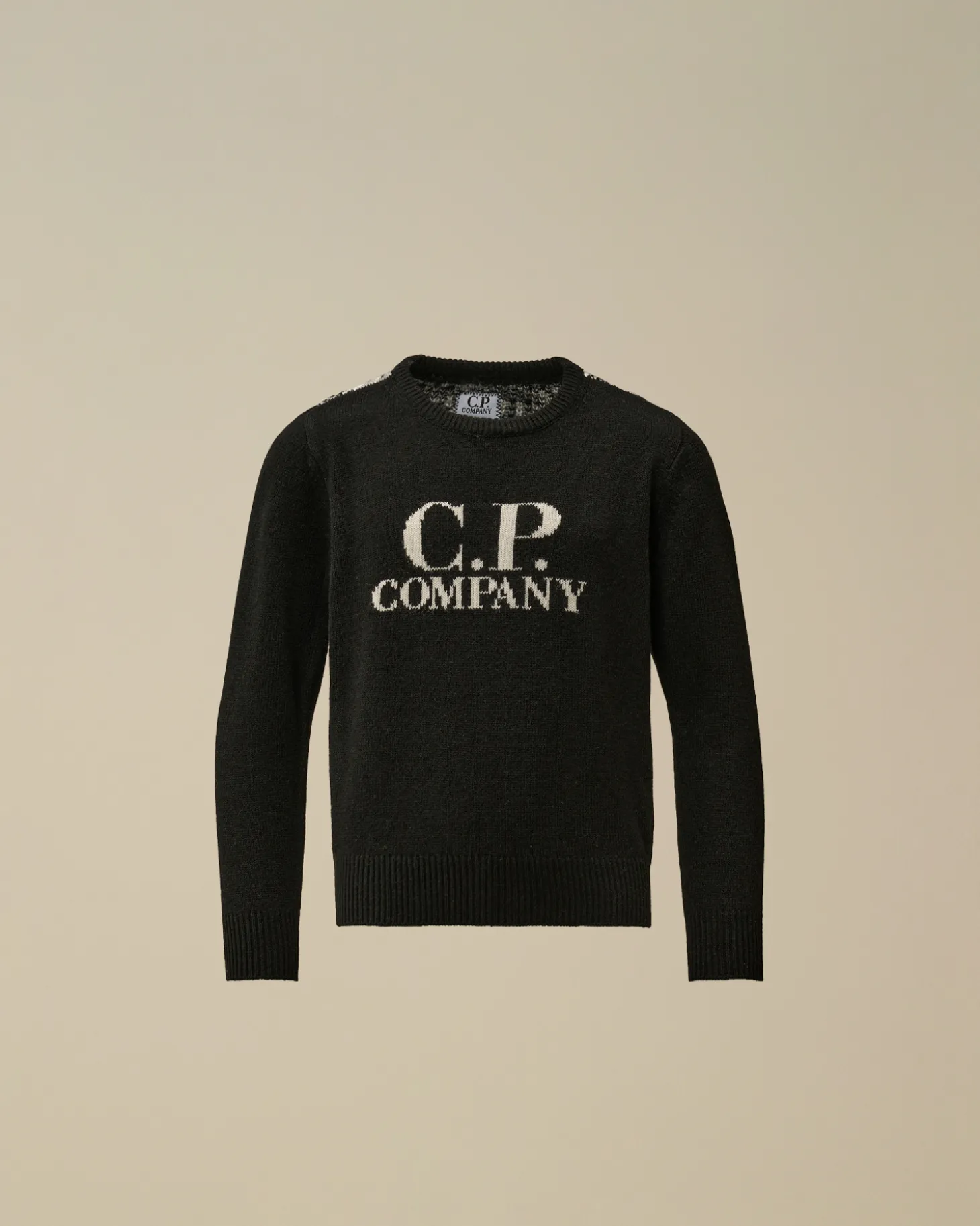 U16 Wool Jacquard Goggle Crew Neck Knit<C.P. Company Shop