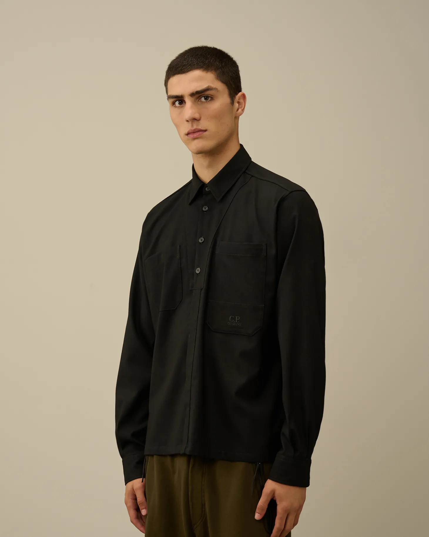 Wool Gabardine Shirt<C.P. Company Outlet