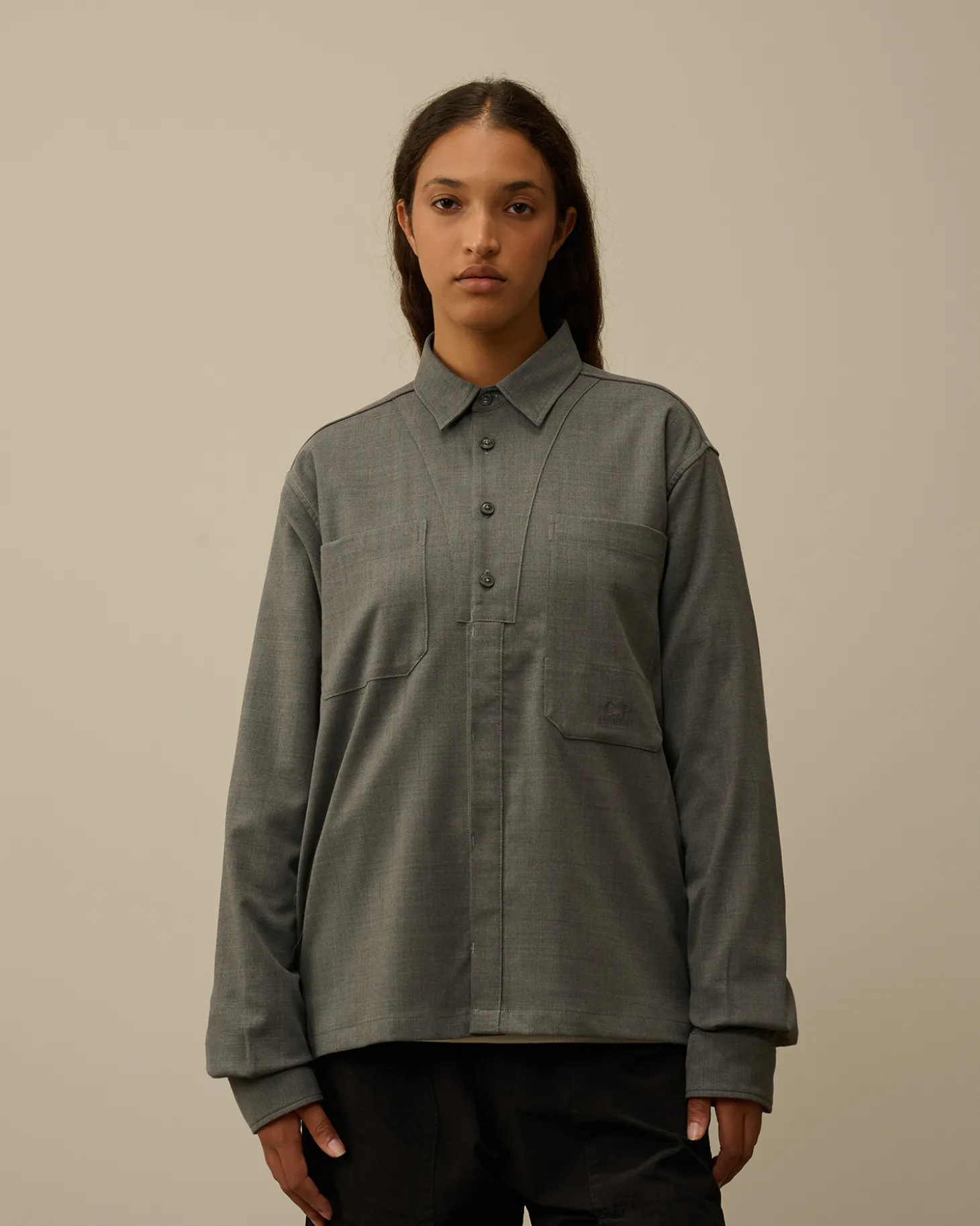 Wool Gabardine Shirt<C.P. Company Flash Sale