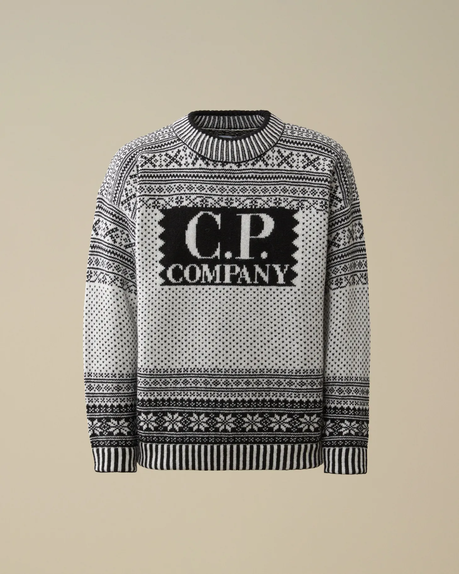 Wool Jacquard Logo Knit<C.P. Company Cheap