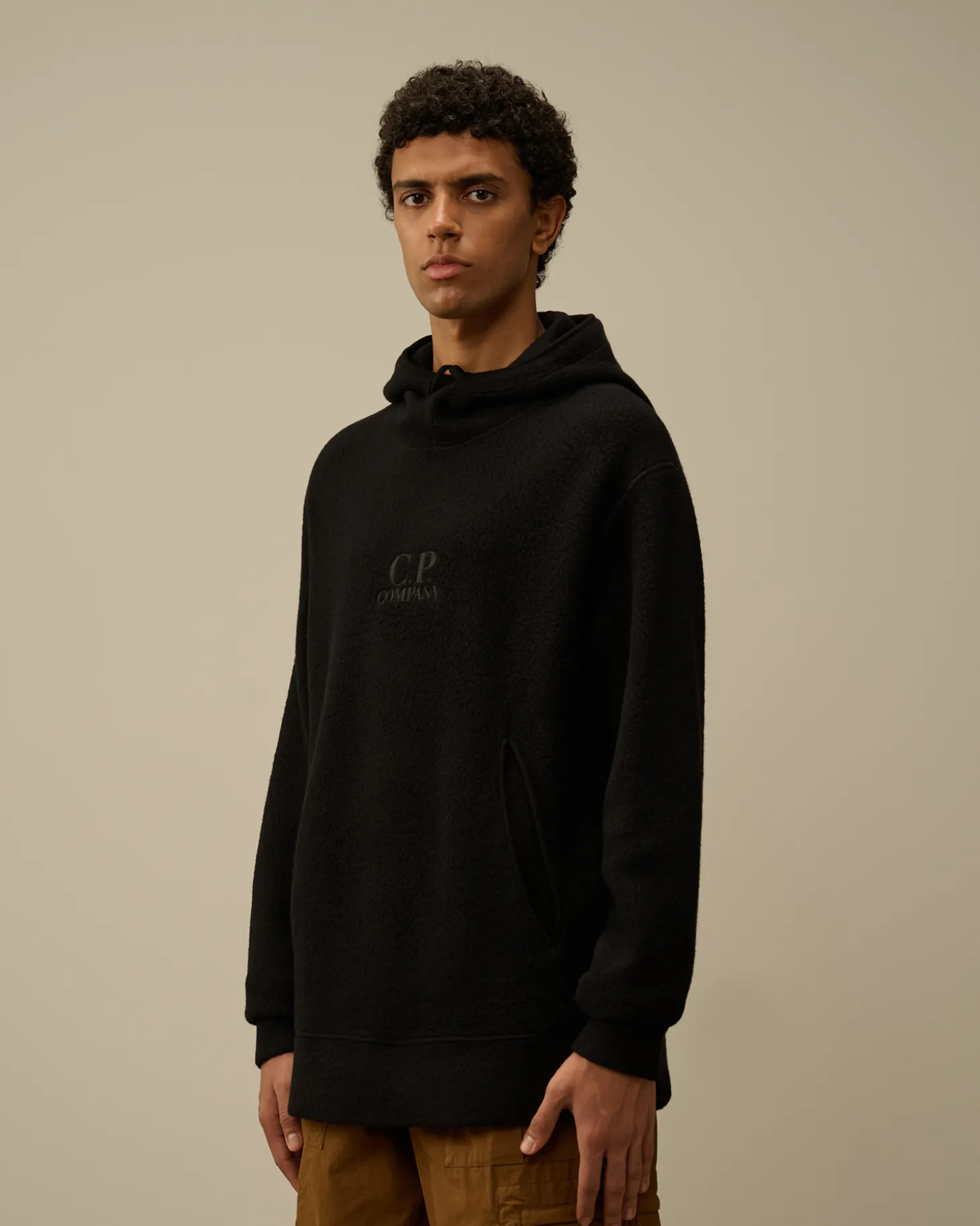 Wool Polar Fleece Hooded Sweatshirt<C.P. Company Sale